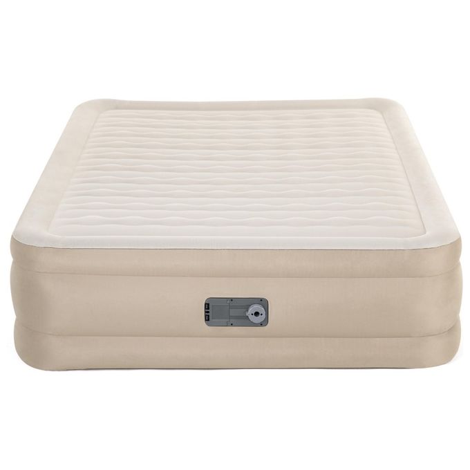 Bestway 69050 Fortech Materasso Gonfiabile Matrimoniale con Pompa Integrata 203x152x46 cm 350 Kg colore Beige