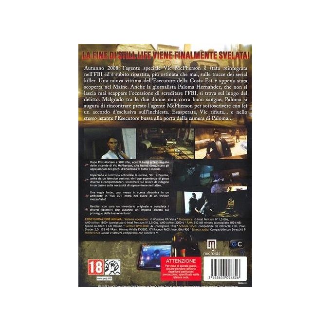 Microids 3563653098826 Still Life 2 Gioco PC Avventura Horror in Italiano PEGI 18+ colore Nero