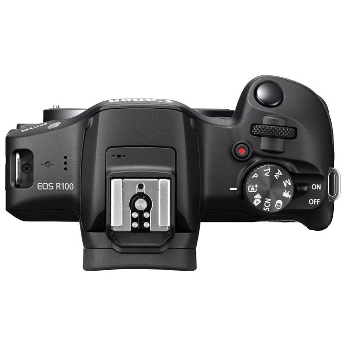 Canon EOS R100 6052C023 Fotocamera Mirrorless Kit Doppio Obiettivo RF-S 18-45mm RF-S 55-210mm 24.1 MP 4K Wi-Fi Bluetooth colore Nero