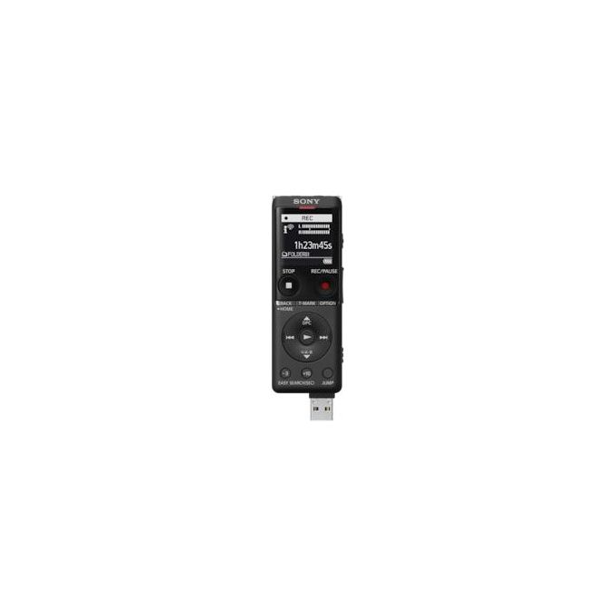 Sony ICD-UX570 Registratore Vocale Stereo Display OLed Riduzione Rumori Sottofondo Memoria 4Gb + Slot microSD Nero