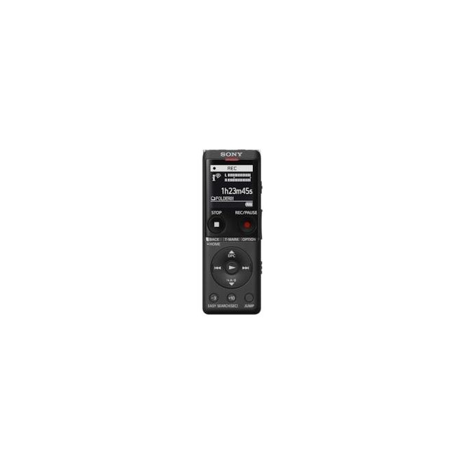 Sony ICD-UX570 Registratore Vocale Stereo Display OLed Riduzione Rumori Sottofondo Memoria 4Gb + Slot microSD Nero
