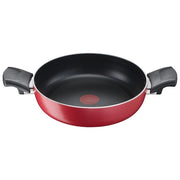 Lagostina 010254032226 Cucina Mediterranea Tegame Antiaderente con Indicatore di Calore Thermosignal Diametro 26 cm per Induzione e Gas colore Rosso
