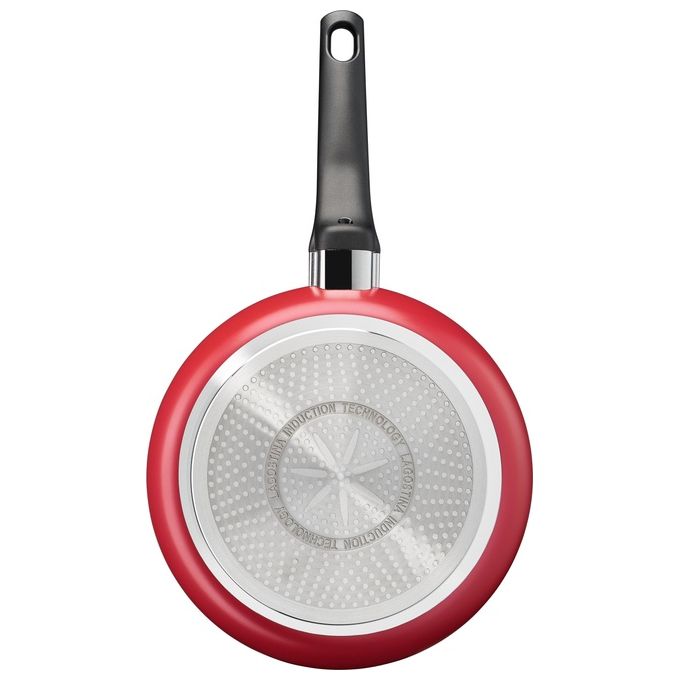 Lagostina 010254040124 Cucina Mediterranea Padella Antiaderente Alluminio Titanium Easy 24 cm Induzione colore Rosso