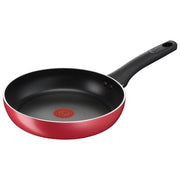Lagostina 010254040124 Cucina Mediterranea Padella Antiaderente Alluminio Titanium Easy 24 cm Induzione colore Rosso