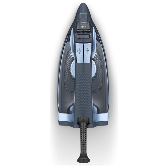 Rowenta DW4320D1 Express Steam Ferro da Stiro a Vapore 2500 W Piastra Microsteam 300 Laser 160 g-min Vapore Verticale colore Blu