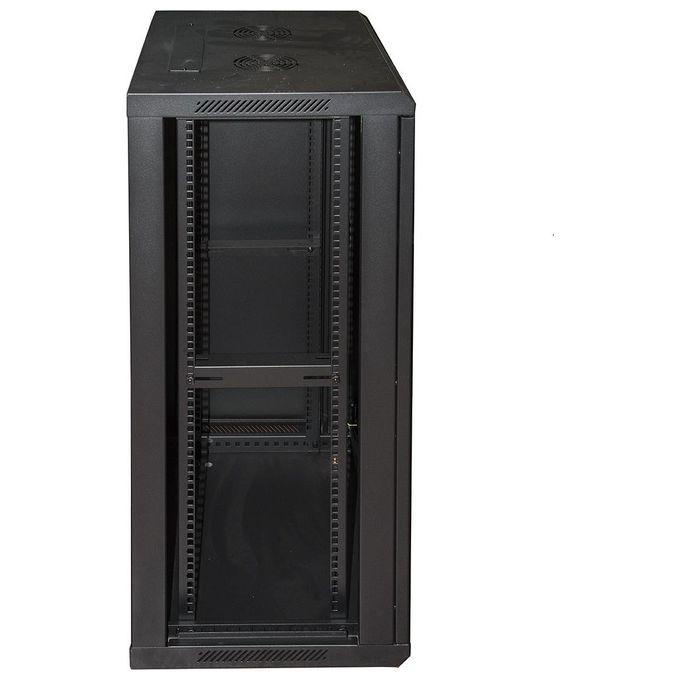 Link Armadio rack 19 20 unita' da muro (a)995x (l)600 x profondita 450 mm. colore nero porta vetro