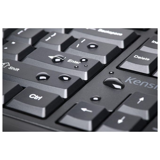 Kensington K75406IT Pro Fit Ergo Kit Tastiera e Mouse Wireless Ergonomico Layout Italiano 2.4 GHz Bluetooth colore Nero