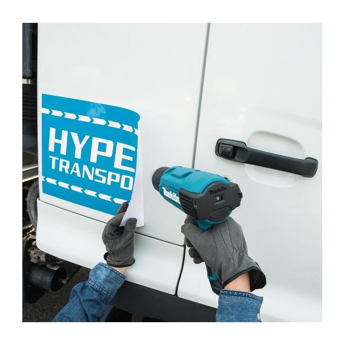 Makita HG6031VK Termosoffiatore Elettrico 1800 W 600 °C 9 Posizioni 500 l-min con Valigetta colore Nero Blu