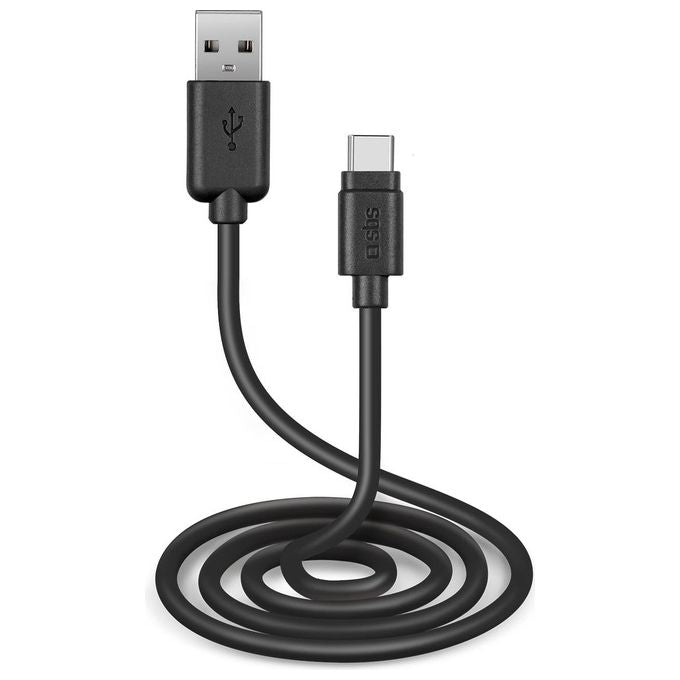 Sbs Cavo Dati e Ricarica Type C 3mt Nero