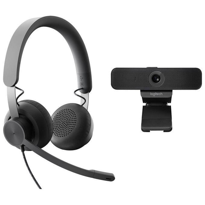 Logitech 991-000339 Wired Personal Video Collaboration Kit Sistema di Videoconferenza Personale Full HD 1080p 30 fps Doppio Microfono con Cancellazione del Rumore colore Nero-Graphite