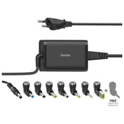 Hama 00200002 Alimentatore per Notebook Universale 15-19 V 65 W 7 Adattatori Acer Asus Dell HP Lenovo colore Nero