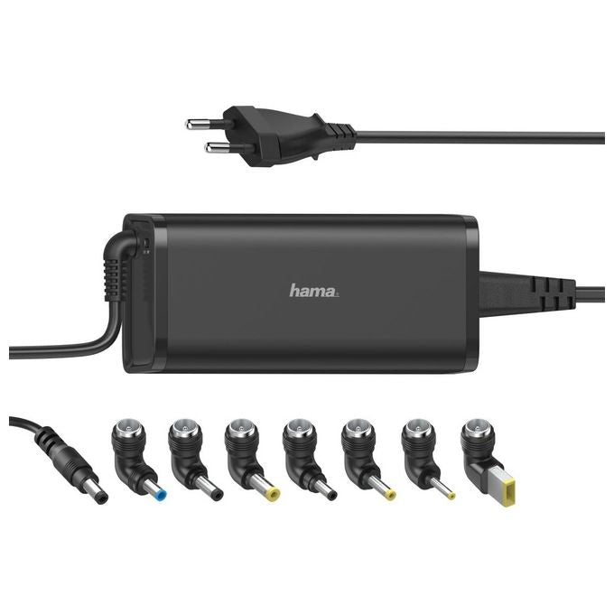 Hama 00200003 Alimentatore Universale Notebook 90W 15V 19V 8 Adattatori colore Nero