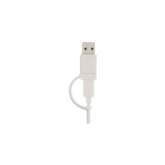 LMP MS-1657C Easy Mouse USB-C Mouse Ottico 2 Pulsanti Rotella 1600 DPI USB-C USB-A Cablato colore Bianco Argento