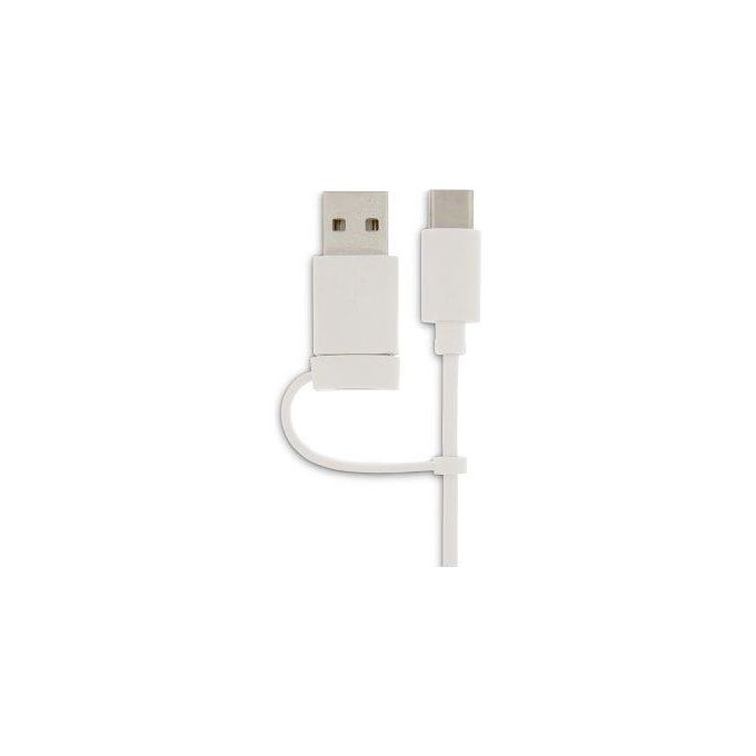 LMP MS-1657C Easy Mouse USB-C Mouse Ottico 2 Pulsanti Rotella 1600 DPI USB-C USB-A Cablato colore Bianco Argento