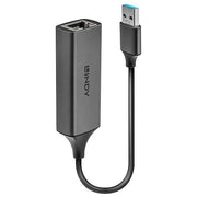Lindy 43298 Adattatore USB 3.0 Type A a Gigabit Ethernet fino a 5 Gbps alimentato da bus colore Argento
