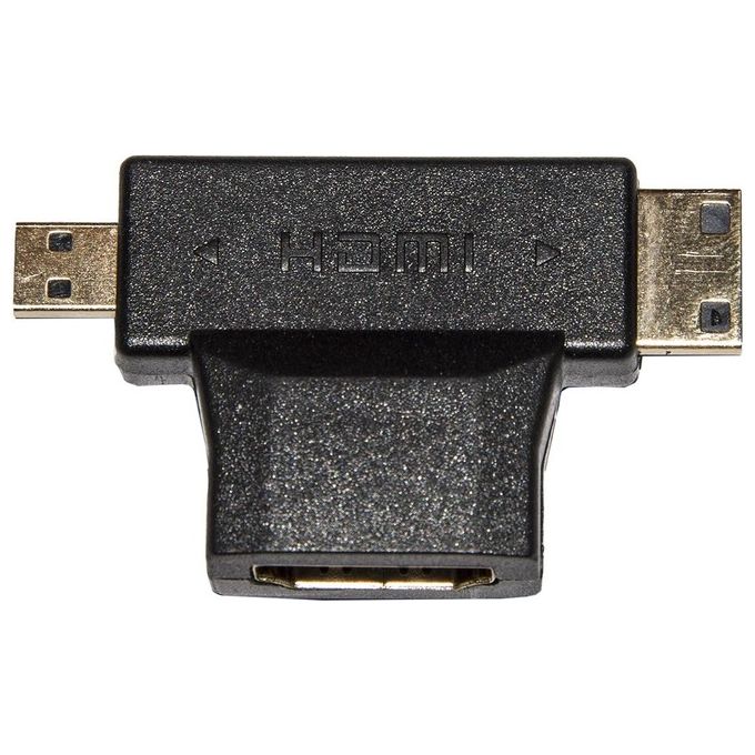 Link Adattatore Hdmi Femmina a Mini Hdmi Maschio con Micro Hdmi Maschio