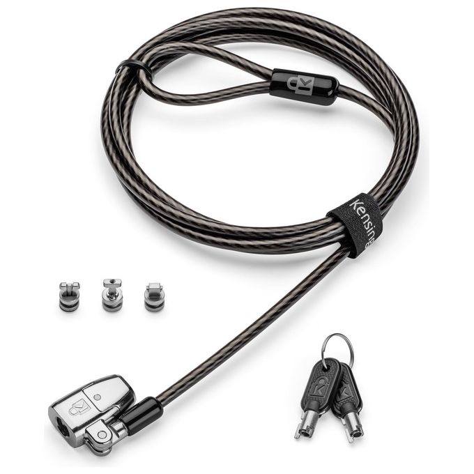 Kensington K68102EU Lucchetto universale per laptop con chiave ClickSafe 2.0 3-in-1 Cavo 180 cm Acciaio al carbonio colore Nero