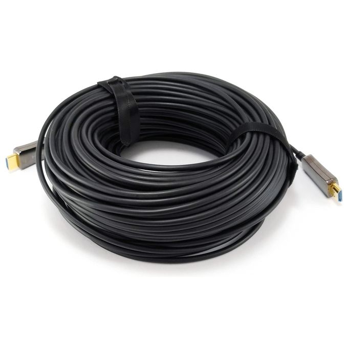 Equip 119431 Cavo HDMI 2.0 Attivo Ottico AOC 50 m 18 Gbps 4K-60Hz HDR3D ARC HEC colore Nero