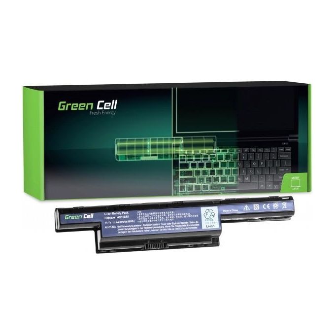 Green Cell AC06 Standard Serie Batteria per Portatile 6 Celle 4400 mAh 11.1V colore Nero