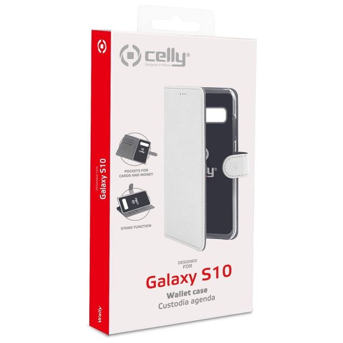 Celly Wally Cover per Samsung Galaxy S10 Bianco