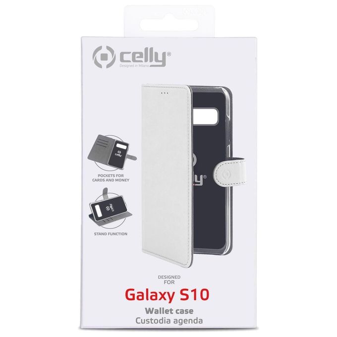 Celly Wally Cover per Samsung Galaxy S10 Bianco