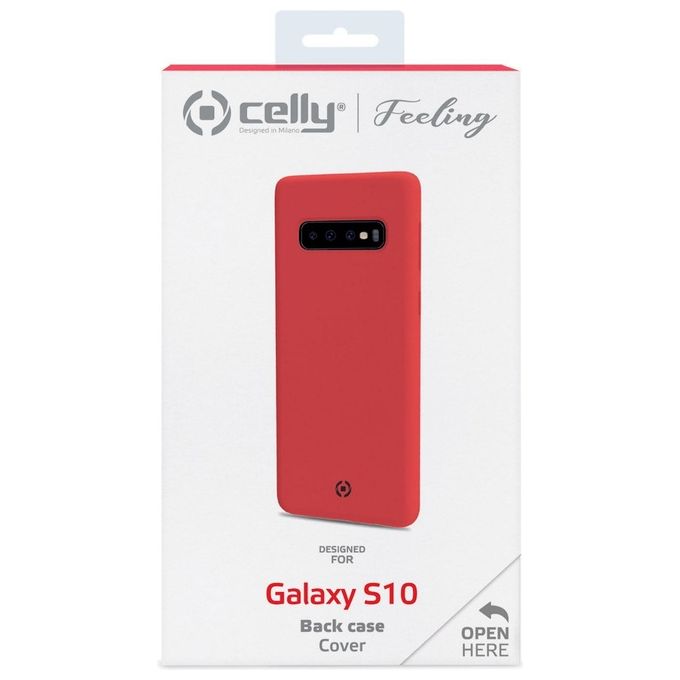 Celly Feeling Cover per Samsung Galaxy S10 Rosso