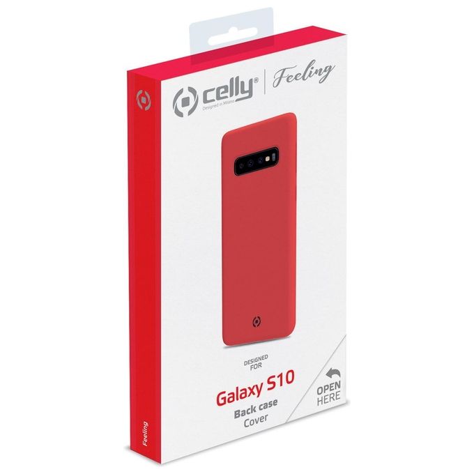 Celly Feeling Cover per Samsung Galaxy S10 Rosso