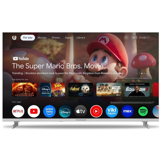 Thomson 40FG2S15W Smart TV 40'' Full HD Google TV Direct-LED HDR10 Wi-Fi Bluetooth colore Bianco