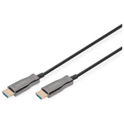 Digitus AK-330125-150-S Cavo in fibra ottica ibrido HDMI AOC UHD 4K 15 m 18 Gbps HDMI 2.0b colore Nero