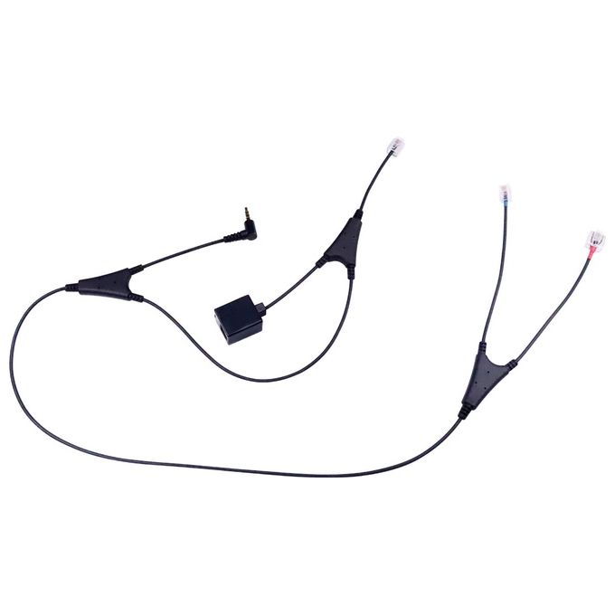 Jabra 14201-37 Adattatore EHS per Cuffie Wireless Compatibile con Telefoni Alcatel 8019s 8029s 8039s colore Nero