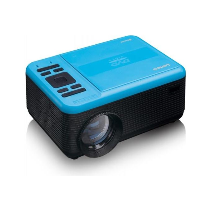 Lenco LPJ-500BU Videoproiettore Portatile LCD con Lettore DVD Bluetooth 5.0 2800 Lumen Full HD colore Blu