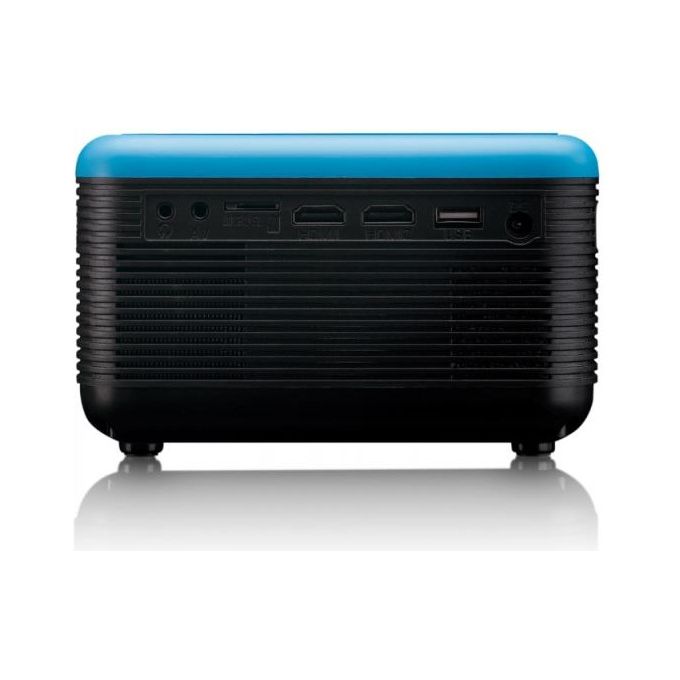 Lenco LPJ-500BU Videoproiettore Portatile LCD con Lettore DVD Bluetooth 5.0 2800 Lumen Full HD colore Blu