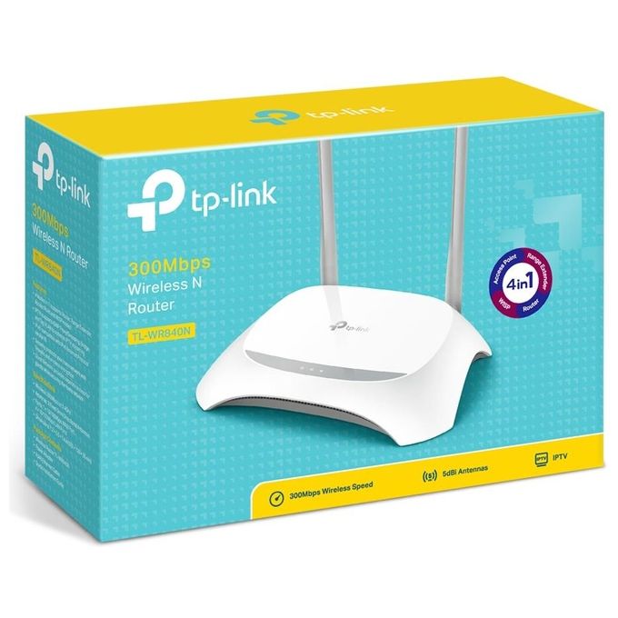 Tp-Link TL-WR840N Wireless Router Single-Band 2,4GHz Fast Ethernet Grigio-Bianco