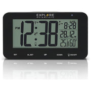 Explore Rdc-1004 Orologio Sveglia Radiocontrollato Calendario Temperatura-Umidita' Interna Nero