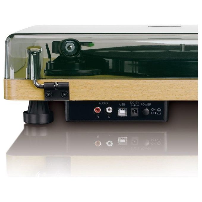 Lenco L-30WD Giradischi a Cinghia 33 45 rpm USB 2.0 Uscita RCA Preamplificatore Integrato Arresto Automatico colore Legno