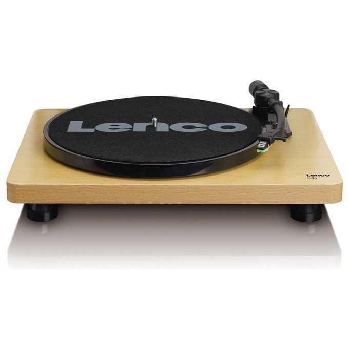 Lenco L-30WD Giradischi a Cinghia 33 45 rpm USB 2.0 Uscita RCA Preamplificatore Integrato Arresto Automatico colore Legno