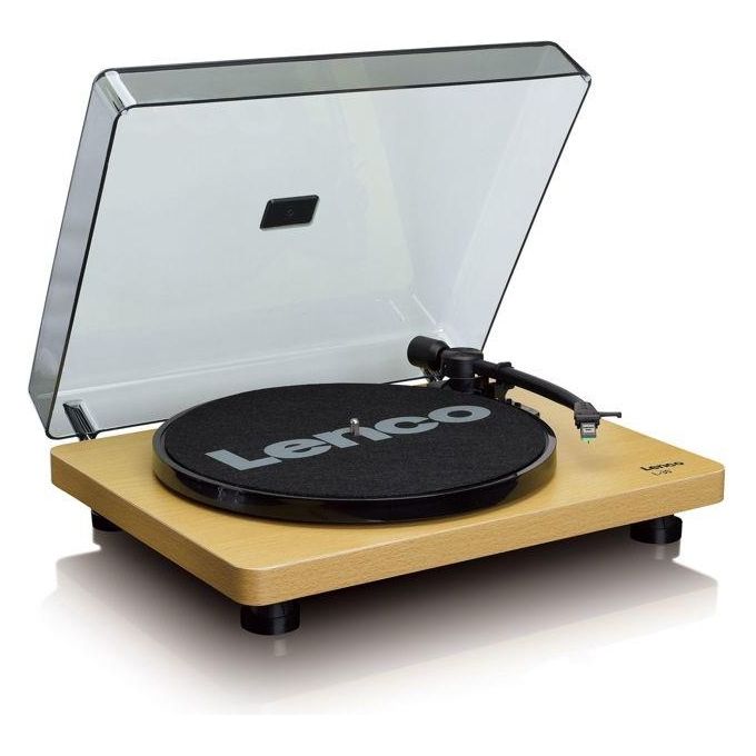 Lenco L-30WD Giradischi a Cinghia 33 45 rpm USB 2.0 Uscita RCA Preamplificatore Integrato Arresto Automatico colore Legno