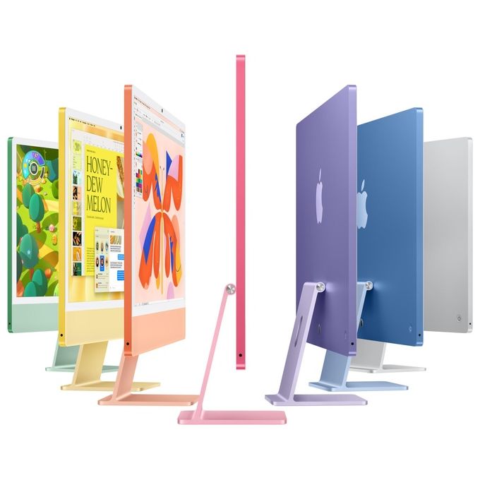 Apple MWUE3T-A iMac PC All-in-One Chip M4 CPU 8-core GPU 8-core Display Retina 24'' 16GB 256GB SSD colore Verde