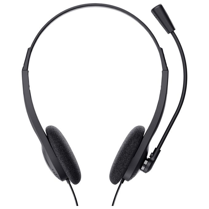 Trust 21665 Primo Cuffie Stereo con Microfono Flessibile e Regolabile Nero