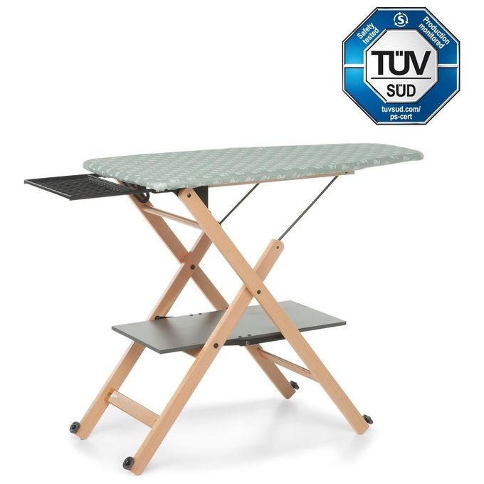 Foppapedretti ASSAI EVO Asse da stiro pieghevole legno regolabile 3 altezze 101x49 cm colore Naturale