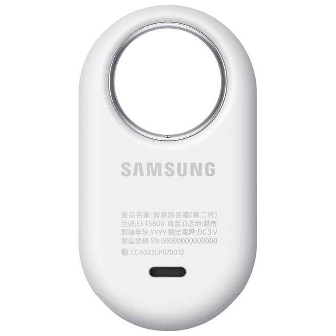 Samsung Galaxy SmartTag2 (1 Pezzo) Localizzatore Bluetooth con Modalita' Smarrito, Design compatto, Batteria a lunga durata, Resistenza IP67, White 2023