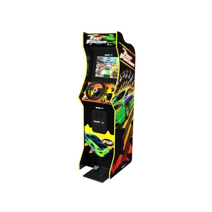 Arcade1Up FAFA300211 The Fast and The Furious Cabinato Arcade Deluxe 2 Giochi Volante Pedali Wi-Fi Schermo 17'' colore Multicolore