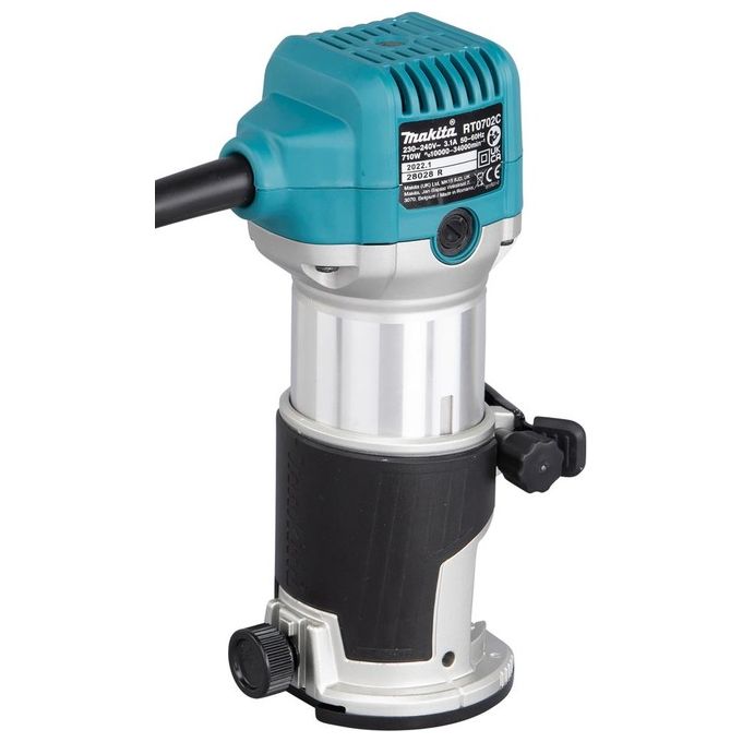 Makita RT0702CX2J Fresatrice Multifunzione 710 W 10000 34000 rpm Velocita' Variabile Avvio Progressivo colore Nero
