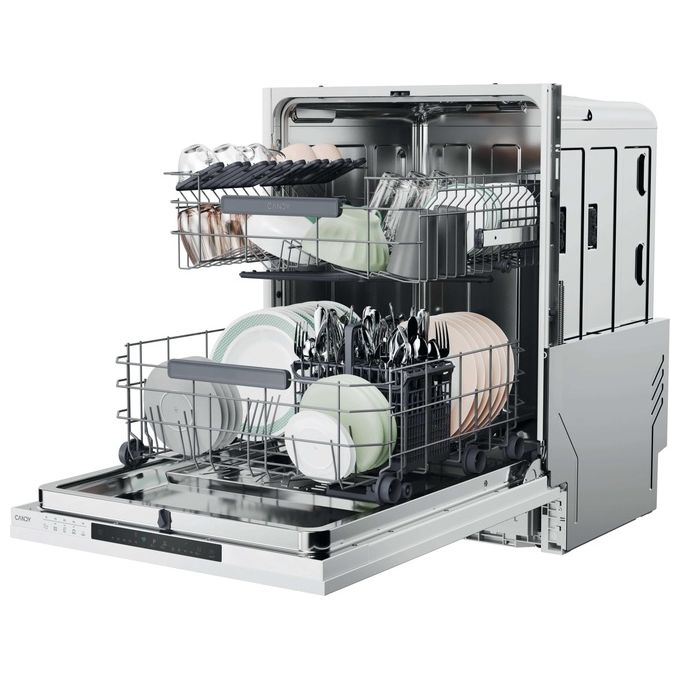 Candy CS4E7L0W RapidÓ Lavastoviglie Incasso Scomparsa Totale 14 coperti Classe E 47 dB Wi-Fi (82x60x56 cm) colore Bianco