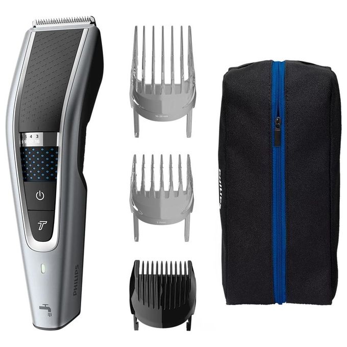 Philips HC5630-15 Serie 5000 Regolacapelli DualCut Trim-n-Flow Pro 28 impostazioni lame acciaio inox autonomia 90 min lavabile colore Nero Argento