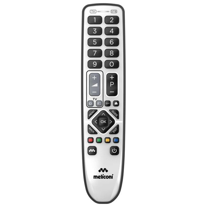 Meliconi Gumbody Pratico 2 Telecomando IR Wireless TV Set-Top Box TV Pulsanti
