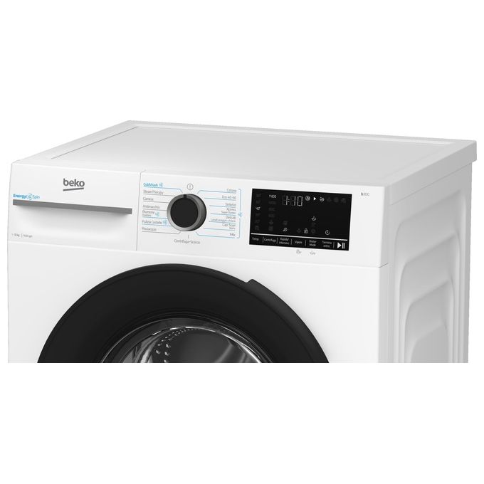 BEKO BMWT31241A: Lavatrice 12kg Classe a 1400giri linea estetica NX motore ProSmart Inverter Display Touch oblo' nero tecnologia EnergySpin tecnologia a vapore SteamCure