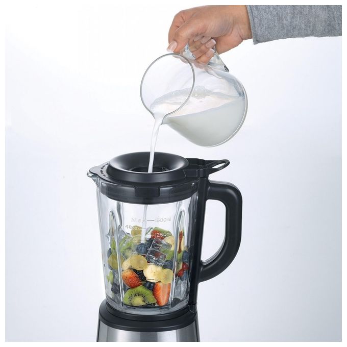 Ariete 579 Power Blender Frullatore da tavolo 1200W 4 lame acciaio inox 1,5L 2 velocita' funzione Pulse colore Nero