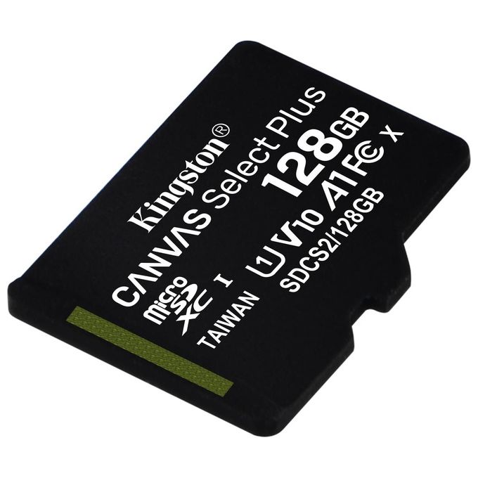 Kingston Canvas Select Plus SDCS2-128GB Scheda microSD Classe 10 con Adattatore SD Incluso, 128 GB