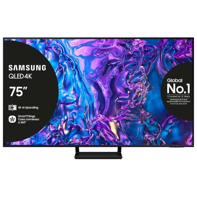 Samsung QE75Q70DATXZT Q70D Smart TV QLED 4K 75'' Quantum Processor 4K AirSlim HDR10+ Motion Xcelerator Wi-Fi colore Nero